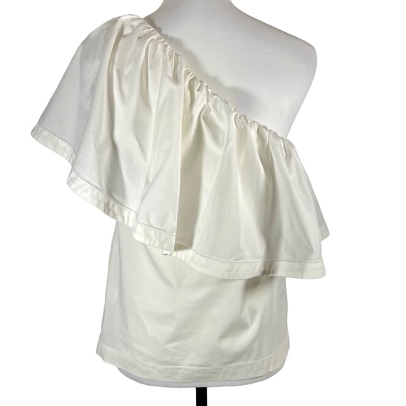 Trina Turk White Asymetrical Cotton Top Size XS - Picture 3 of 9